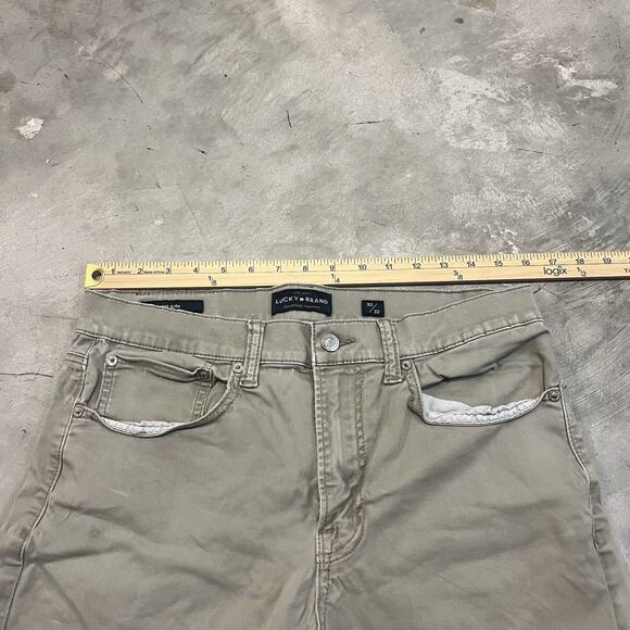 Lucky Brand Jeans Mens 32X32 Beige Stretch 121 Slim Straight Casual Everyday - Picture 3 of 8